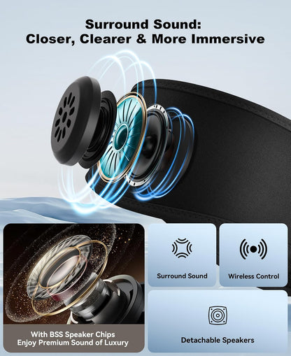 Sleep Headphones Bluetooth Headband Headphones for Side Sleepers